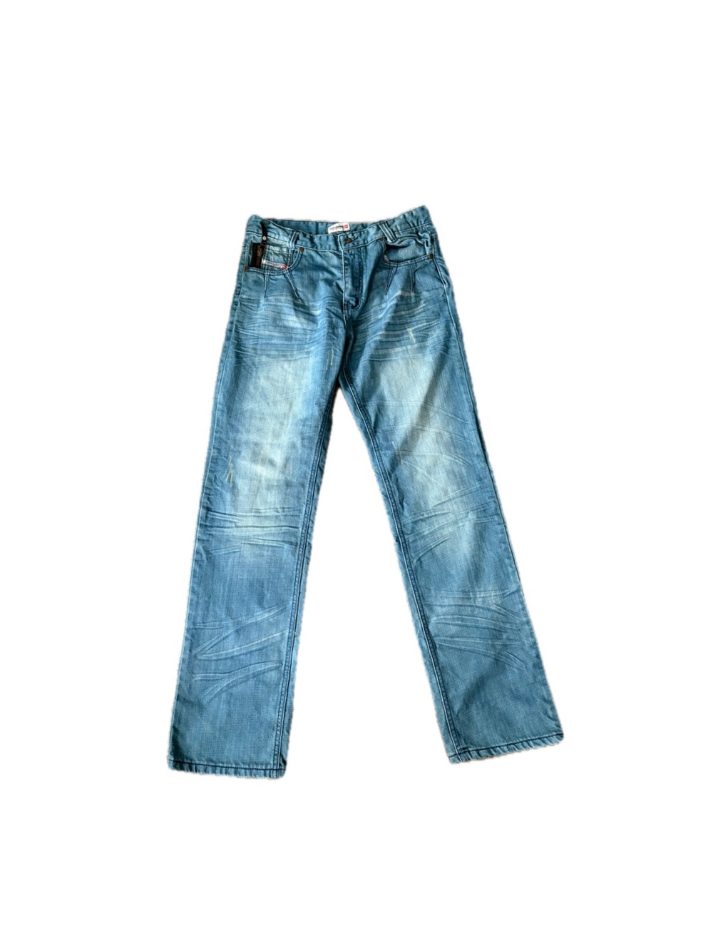 Men's Light Blue Bootcut Jeans - Classic Casual Style - Picture 2 of 10